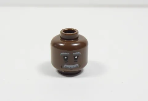 LEGO Male Boy Dark Flesh Printed Head Minifig Mustache S4