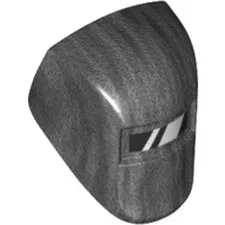 LEGO Pearl Dark Gray Minifigure, Visor Welding with Black and White Viewing Lens
