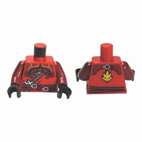 LEGO Minifigure Ninjago Wrap with Shoulder Armor and Belt, Gold Lion