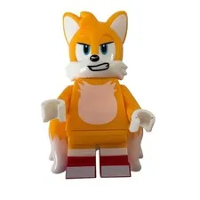 Lego Minifigure Yellow Sonic the Hedgehog Tails angry face Son019 / 76999