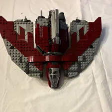 LEGO Star Wars Red & Gray Spaceship Starfighter Build, Assembled Plastic