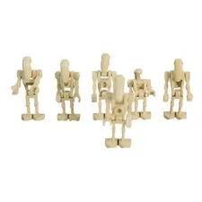 LEGO Star Wars Battle Droid Minifigures Lot of 6 Tan B1 Droids Army Builder