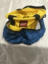 New Lego Storage Bin Bucket Travel Collapse Bag Carry Organizer Yellow Blue Tote