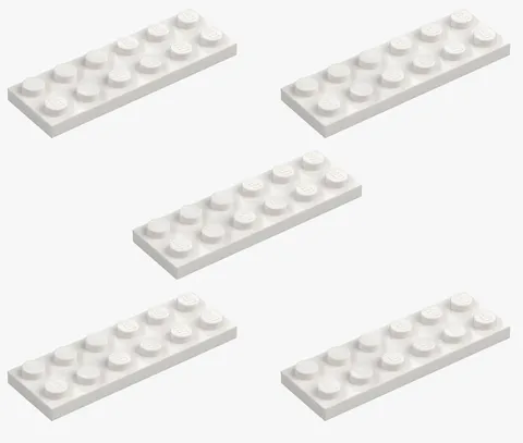 5 New LEGO White 2x6 Plates 3795 flat panel plate 6x2 379501