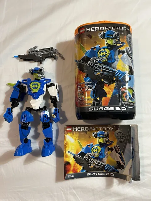 2011 LEGO 2141 Hero Factory Surge 2.0 100% Complete With Instructions & Canister
