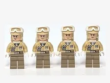 LEGO Star Wars Hoth Rebel Trooper Minifigure Lot of 4 Echo Base w/ Goggles