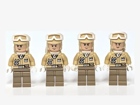 LEGO Star Wars Hoth Rebel Trooper Minifigure Lot of 4 Echo Base w/ Goggles