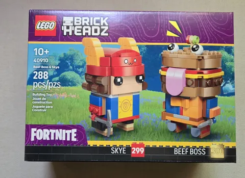 Lego 40910 Fortnite BrickHeadz Beef Boss & Skye 288 pcs Sealed In Box! Ships Now