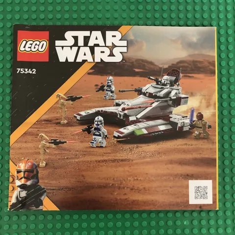 LEGO Star Wars Republic Fighter Tank 75342 Instruction Manual Only EUC