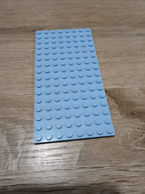 #3772# Genuine Lego 92438 Plate 8 X 16 in light bright blue in exell. condition