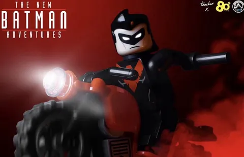 LEGO DC Comics Nightwing Red Variant custom minifigure by 80s