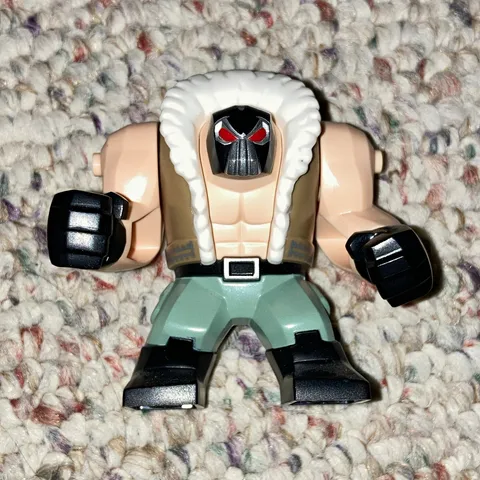 LEGO Bane Bigfig Minifigure Tan Jacket White Fur Collar Black Mask
