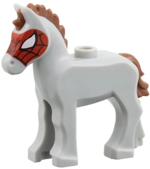 Lego 71050 FOAL/PONY Minifig Lt Bluish Gray Animal Spider-Man Web-Slinger sp11
