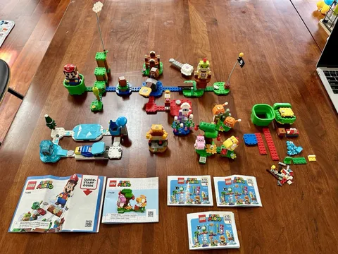 Super Mario LEGO Bulk Lot - 9 Sets W/ Mario - Some Complete With Manuals