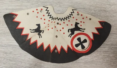 Lego x172px1 71562 Cloth Tepee Cover with Black Edge and Horses Red Pattern READ