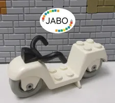 (G13/15) LEGO Fabuland fabac3 Motorcycle White 3789 3794