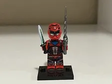 Lego Red Power Ranger Minifigure Custom Printed