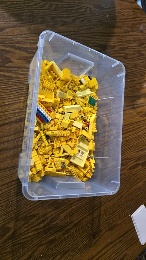 Legos Yellow Misc Bulk Tub