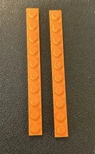 LEGO 1x10 Plate Part 4477 Lot 2 Orange Flat Pieces