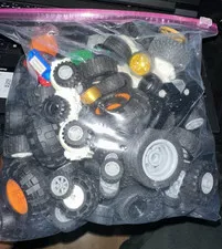 LEGO 1/2 Pound  Wheels & Tires Lot – Mixed Sizes & Styles – Genuine LEGO Parts
