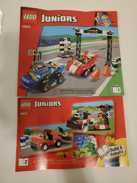 LEGO Juniors 10673 Race Car Rally Instruction Booklet Manual Book 1 And 2 Only