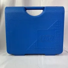 1997 Lego Storage Container Case Blue Travel Carry Box Plastic Vintage Bin