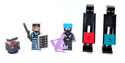 Lego Minifigure and Accessory Lot from Set 21279 The Enderman Tower