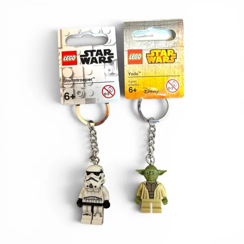 Lego Star Wars 853449 Yoda 853946 Stormtrooper Keychain Brand NEW FREE SHIP