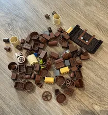LEGO Bulk Lot large and small barrels, treasure boxes, crates