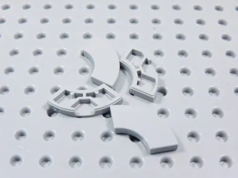 LEGO Lot of 4 Light Bluish Gray 2x2 Smooth Macaroni Tiles Plates BR