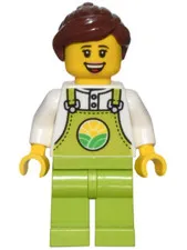 LEGO: Farmer Female Lime Overalls (cty1437)