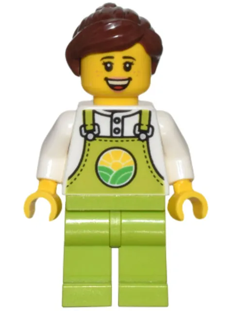 LEGO: Farmer Female Lime Overalls (cty1437)