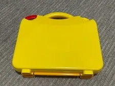 Official Lego Yellow Travel Carry Case Storage Box 2012 With Lego Pieces