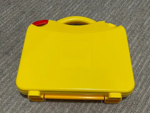 Official Lego Yellow Travel Carry Case Storage Box 2012 With Lego Pieces