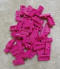 LEGO Plate, Modified 1 x 2 w/ 1 Stud Magenta no. 15573 (Qty 50) *NEW*
