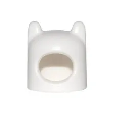 LEGO - Minifig, Headgear Head Cover, Costume Bear Hat w/ Rounded Ears - White