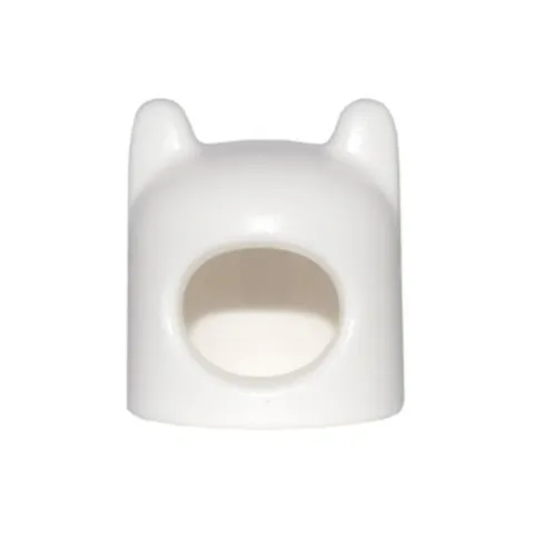 LEGO - Minifig, Headgear Head Cover, Costume Bear Hat w/ Rounded Ears - White