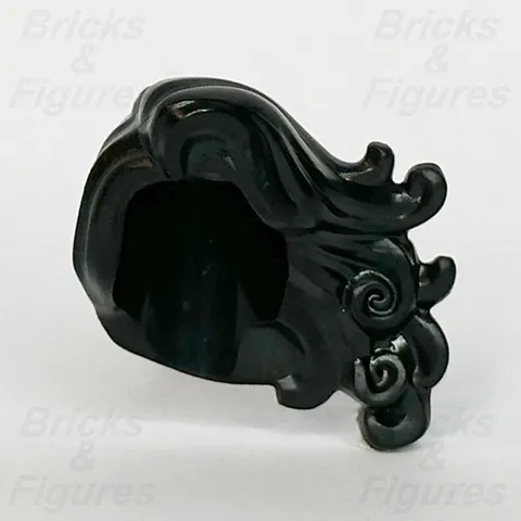 LEGO Black Female Hair Minifigure Part Long Wavy Swept to Left 6551128 73272