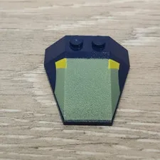 Lego 6069px4 Dark Blue Wedge 4 x 4 Triple without Stud Notches Slave I Pattern
