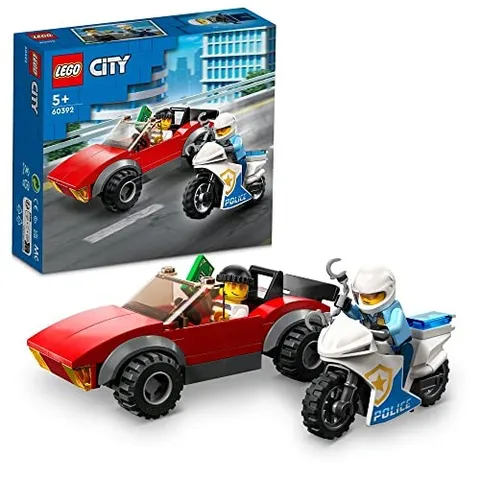 LEGO City Police Bike Chase 60392 Toy Block Present Police Detective Vehicle Veh