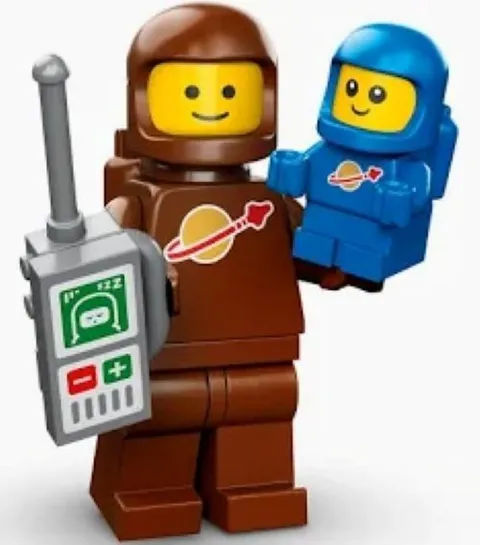 LEGO Brown Spaceman with Baby Series 24 Minifigure 71037