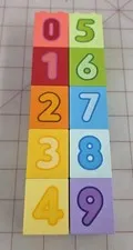 Lego Duplo Numbers Blocks Bricks 10 Pieces Lot Learn Counting Fun 0-9