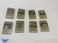 LEGO One Piece Wanted Poster Set (ALL 8 Posters) - Luffy Roger Mihawk Buggy Kuro