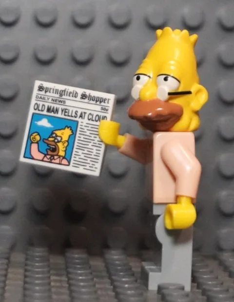 Lego Simpsons Series 1 Grandpa Simpson Minifigure (sim012) 71005