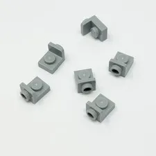 36840 LEGO Parts Bracket 1x1 - 1x1 Inverted LIGHT BLUISH GRAY (6)