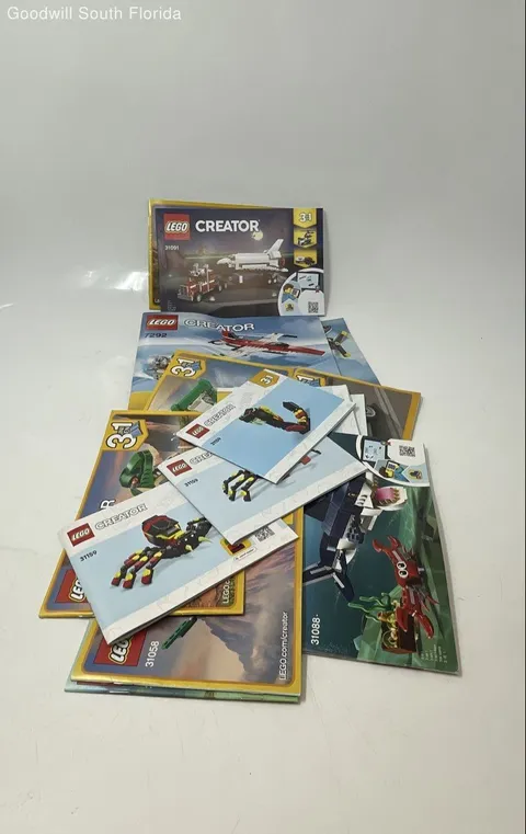 Lot Of 16 Pcs Assorted Lego Creator Large Print Instruction Manuals For Age 6+