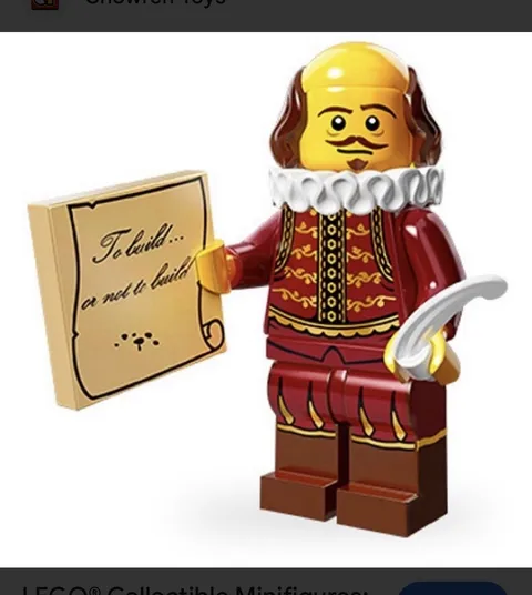 LEGO William Shakespeare Minifigure From The Lego Movie Blind Bag 6059137