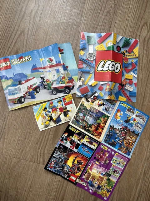 Lot Of Vintage Lego Advertising, Instructions And Box Front. 1979 And 1990s