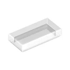 Lego Bricks 20x Clear Transparent 1x2 Tile Studless Plate 6251294 35386 NEW