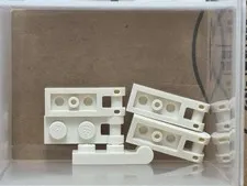 LEGO Parts - White Plate 1 x 2 with Bar Handle on End - No 60478 - QTY 5